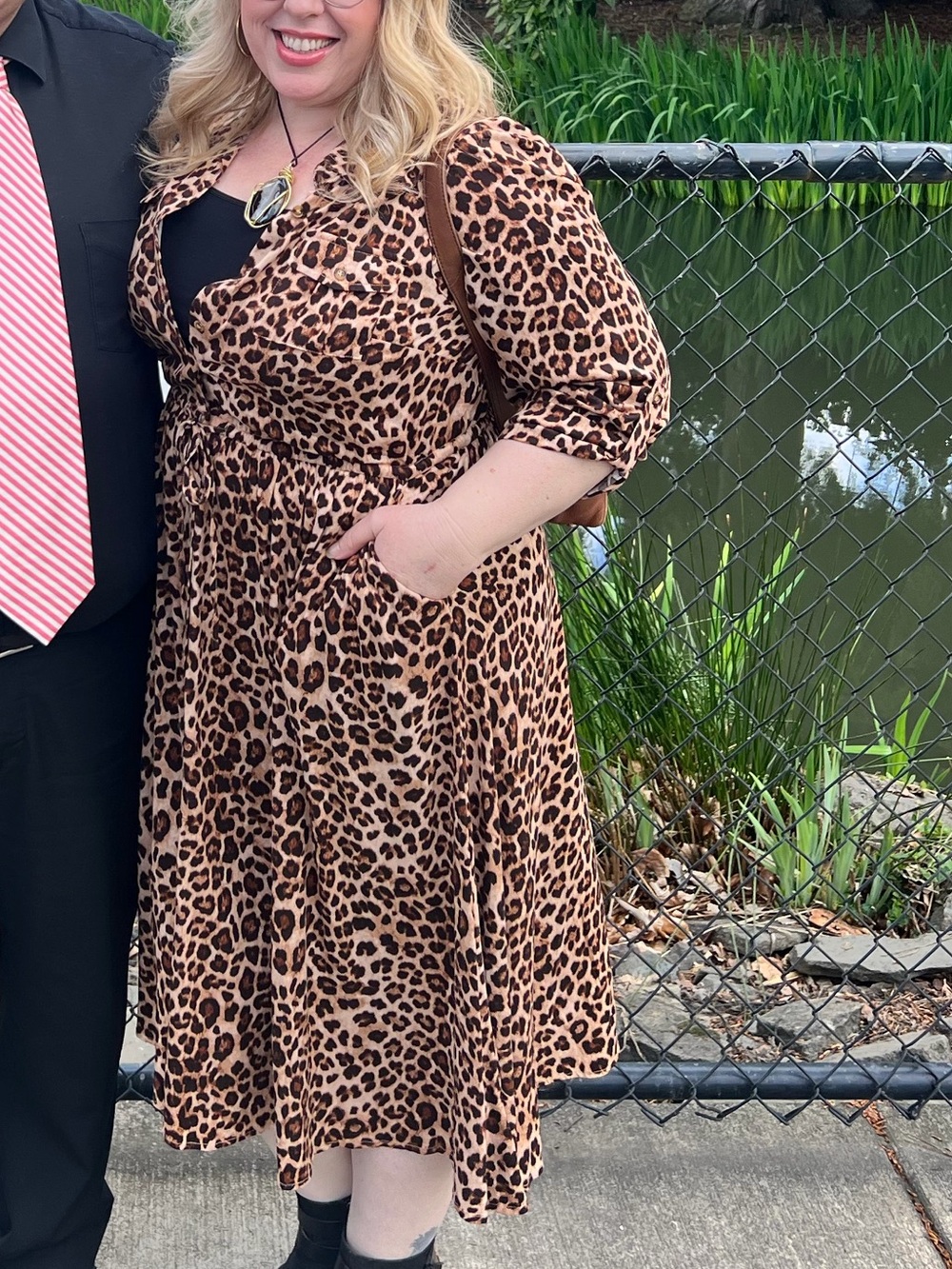 torrid Leopard Print Midi Dress shirt challis 1x brown animal pattern